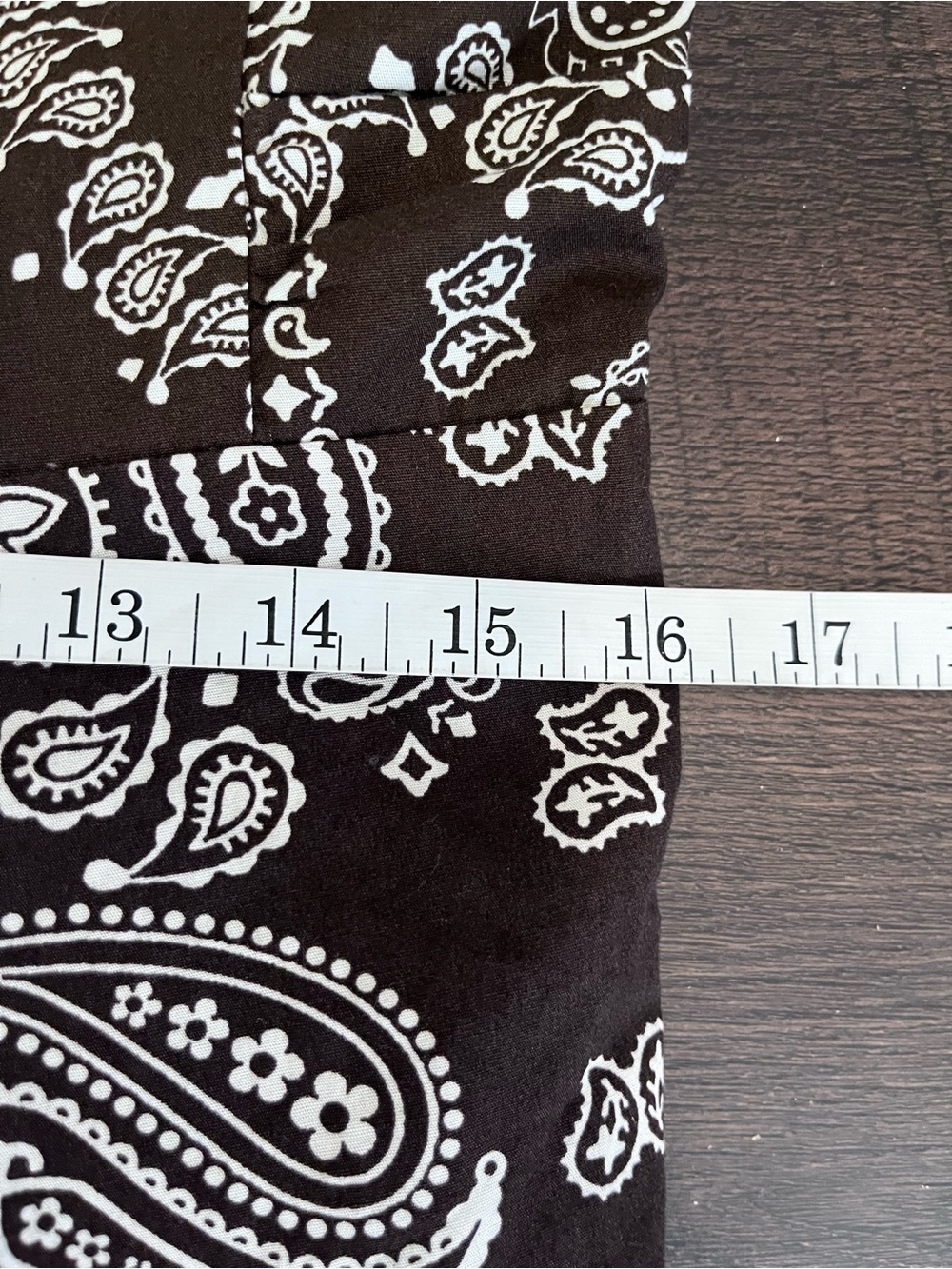 Band of the Free brown with white paisley print tube top midi dress large - Picture 6 of 10